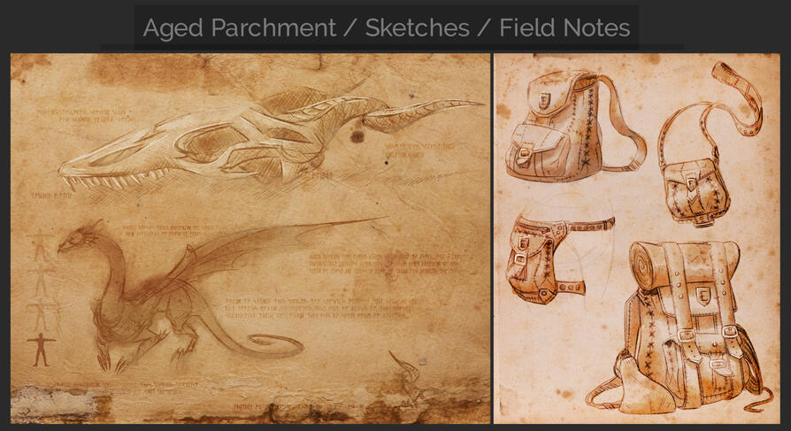 Aged Parchment Sketches